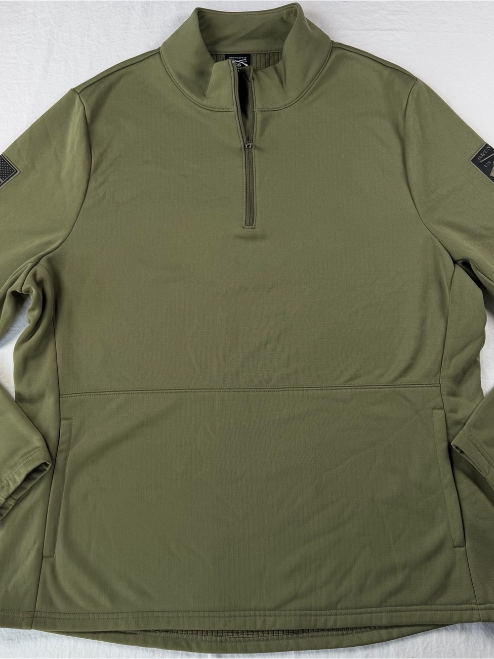 Grunt Style Olive Half-Zip Shirt Jacket